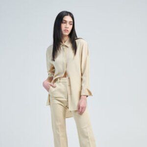 Silk Crepe de Soie Bold Blouse